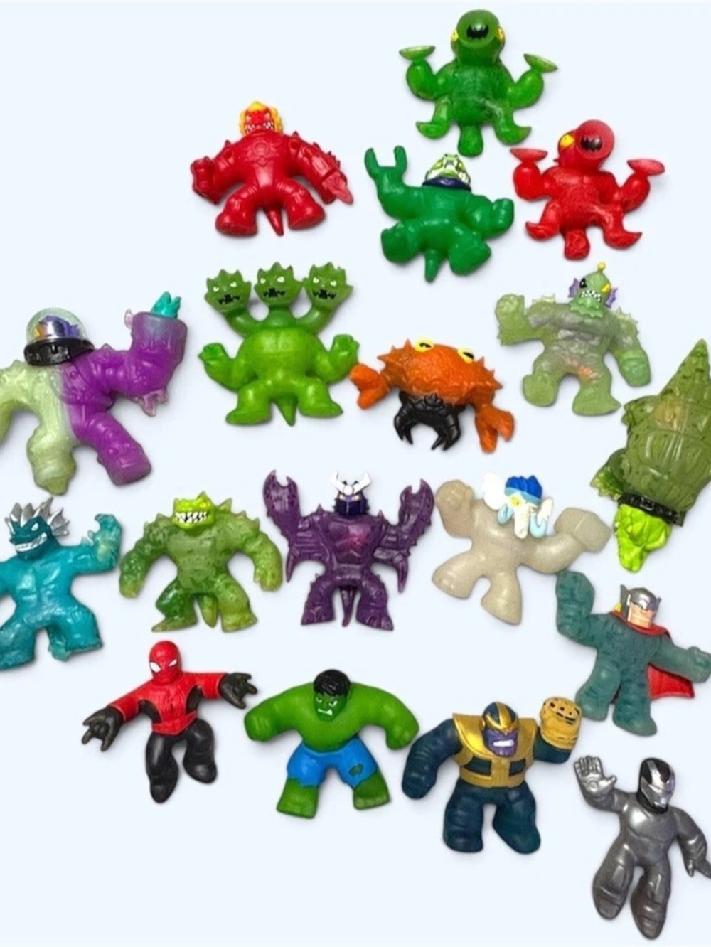 Heroes of Goo Jit zu Action Figures Mixed Lot of 18 Playable But Partially Worn